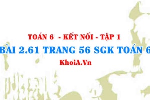 Bài 2.61 trang 56 SGK Toán 6 tập 1 Kết nối tri thức